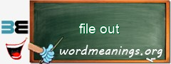 WordMeaning blackboard for file out